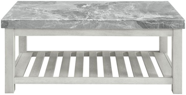 Canova Gray Rectangular Marble Coffee Table