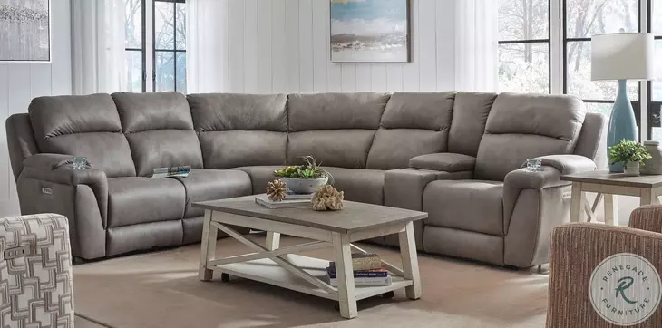Bono Telluride Stone Triple Power Reclining Sectional