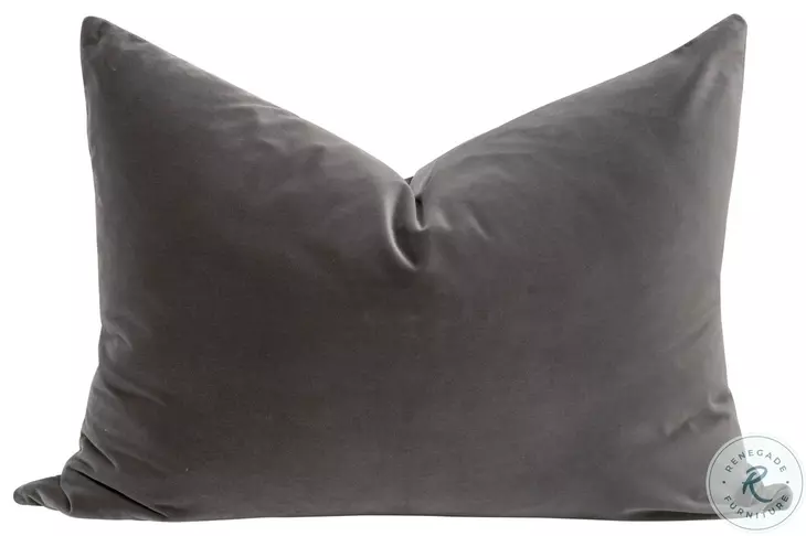 The Basic Dark Dove Velvet 34" Pillow Set Of 2