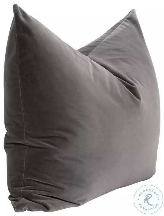 The Basic Dark Dove Velvet 34" Pillow Set Of 2