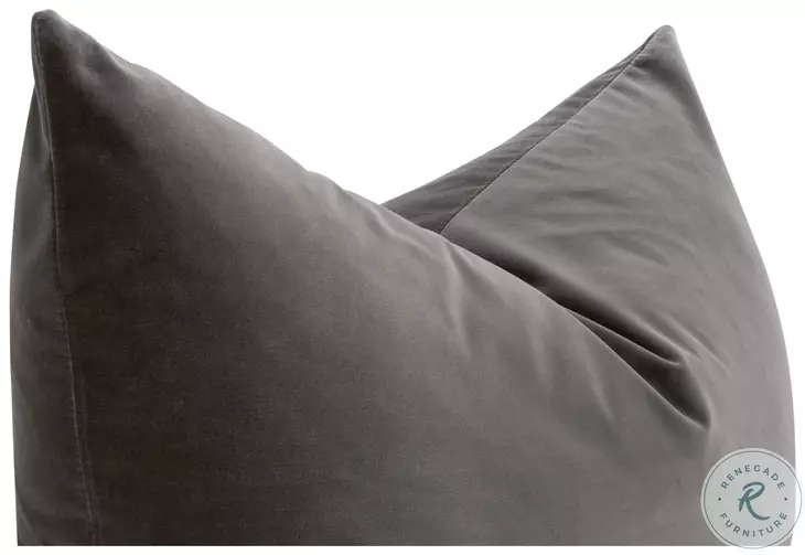 The Basic Dark Dove Velvet 34" Pillow Set Of 2