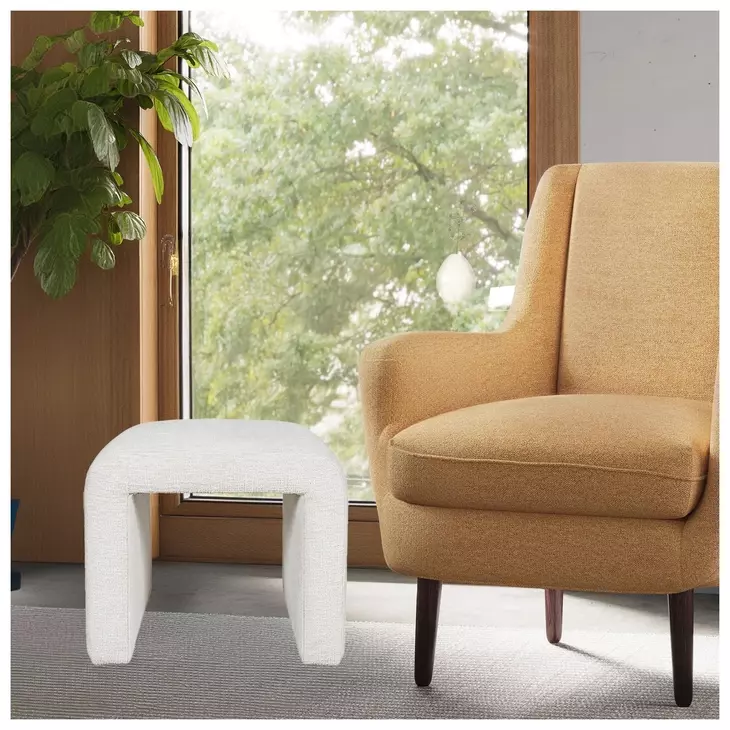 Sophia Natural Petite Upholstered Bench Set of 2
