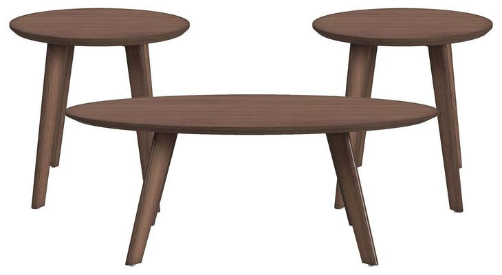 Nicco Walnut 3 Piece Occasional Table Set