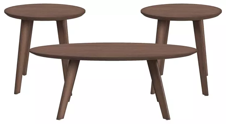 Nicco Walnut 3 Piece Occasional Table Set