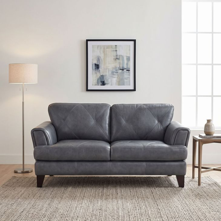 Thierry Burnish Gray Loveseat