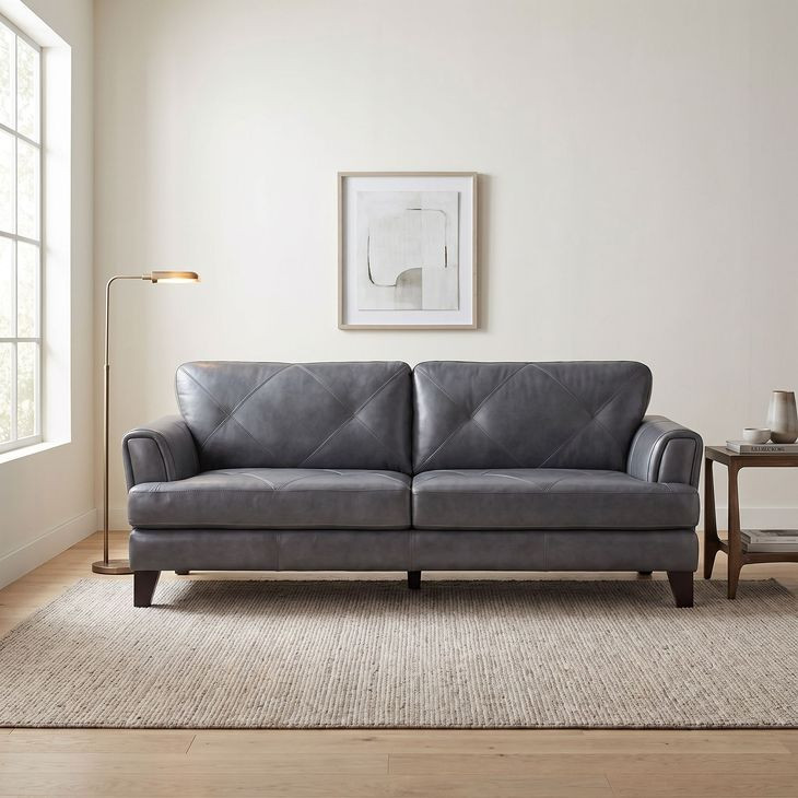 Thierry Burnish Gray Sofa