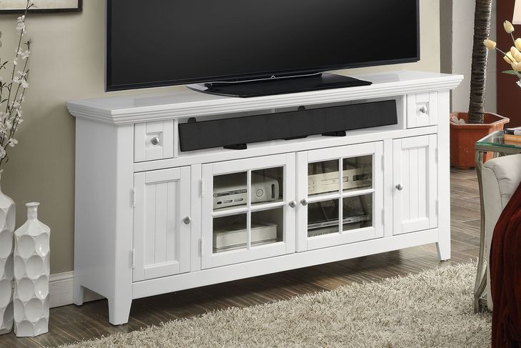 Tidewater Vintage White 62" TV Console