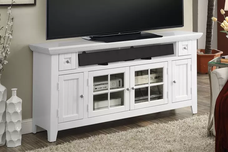 Tidewater Vintage White 62" TV Console