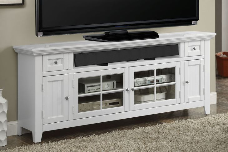 Tidewater Vintage White 72" TV Console