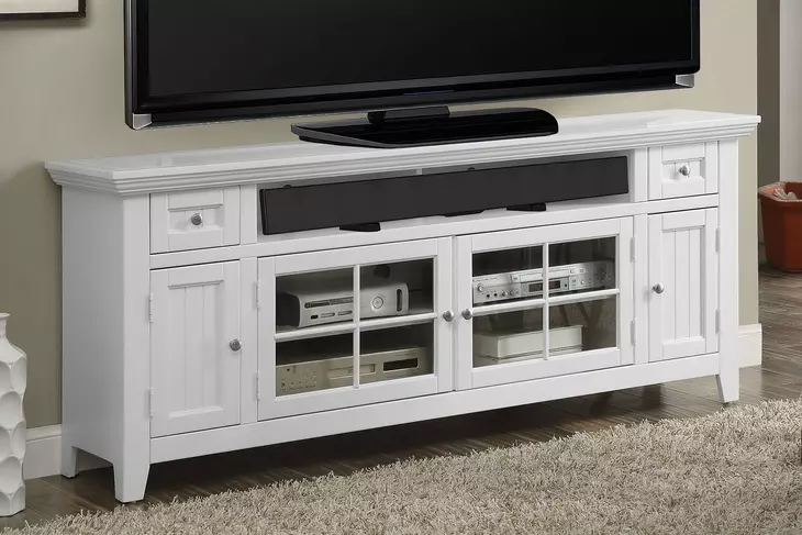 Tidewater Vintage White 72" TV Console