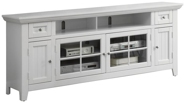 Tidewater Vintage White 72" TV Console