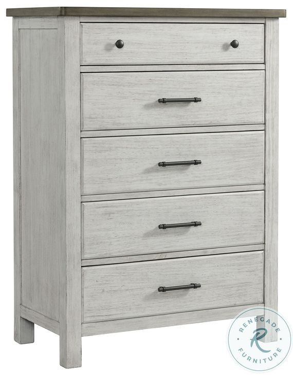 Timber Ridge Weathered Washed Sierra 5 Drawer Chest