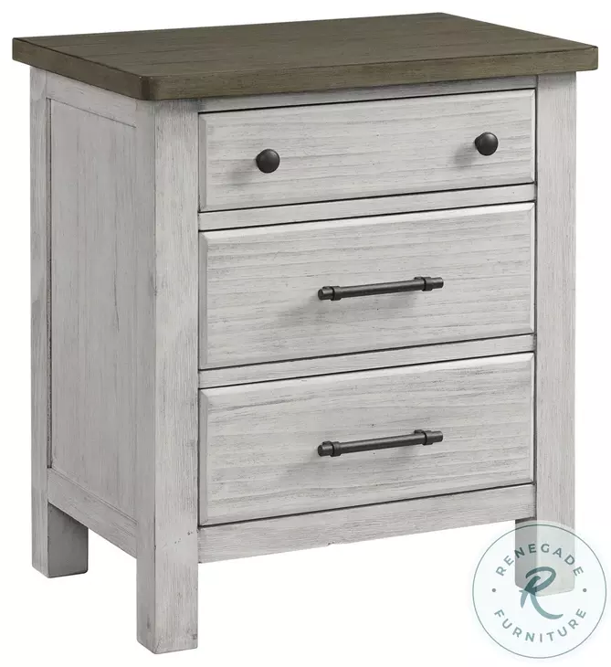 Timber Ridge Weathered Washed Sierra 3 Drawer Nightstand