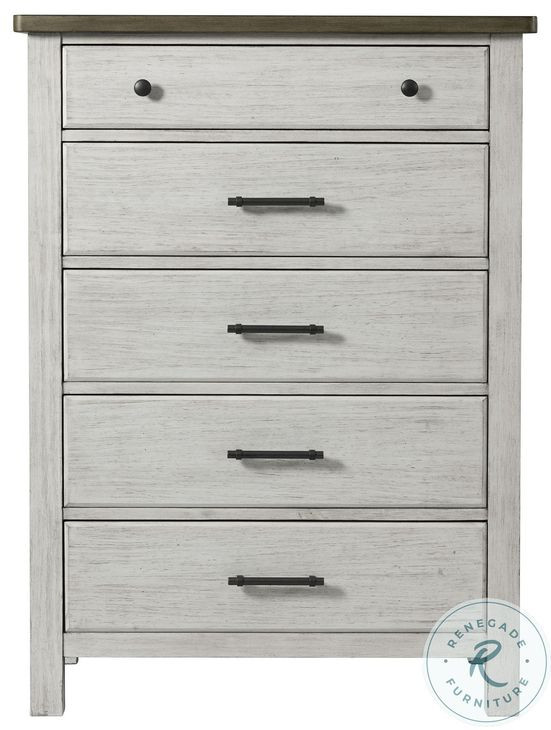Timber Ridge Weathered Washed Sierra 5 Drawer Chest