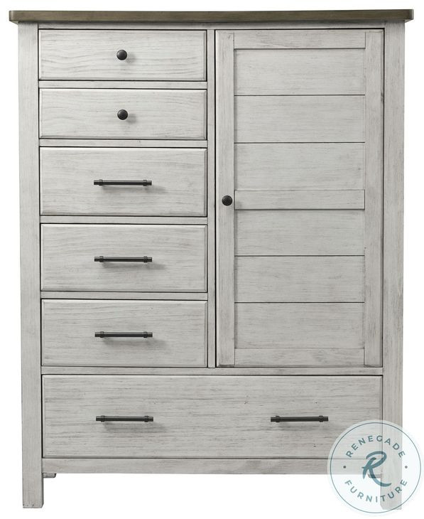 Timber Ridge Weathered Washed Sierra 6 Drawer Chifferobe