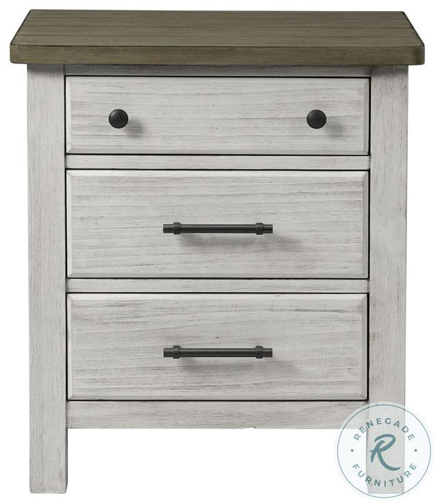 Timber Ridge Weathered Washed Sierra 3 Drawer Nightstand