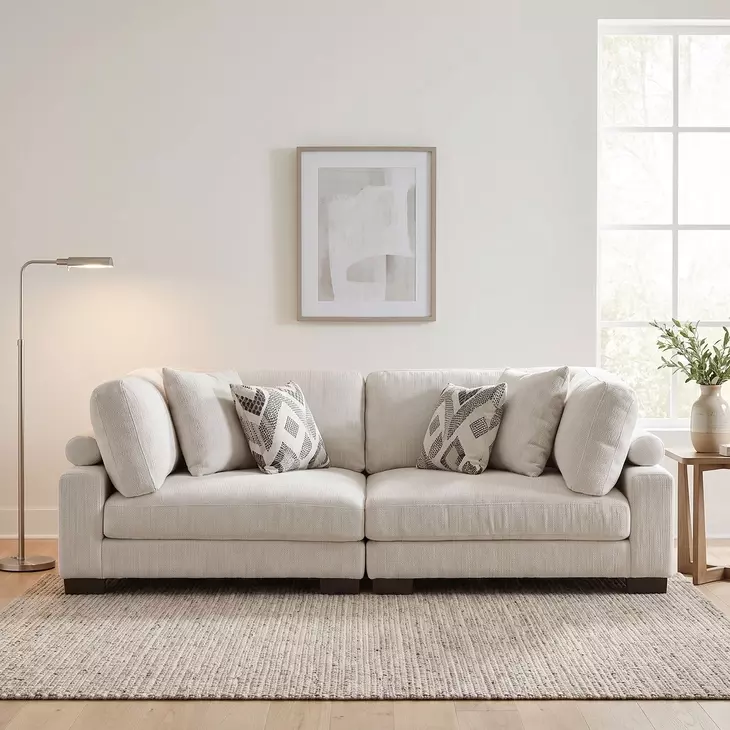 Tinley Beige 90" Loveseat