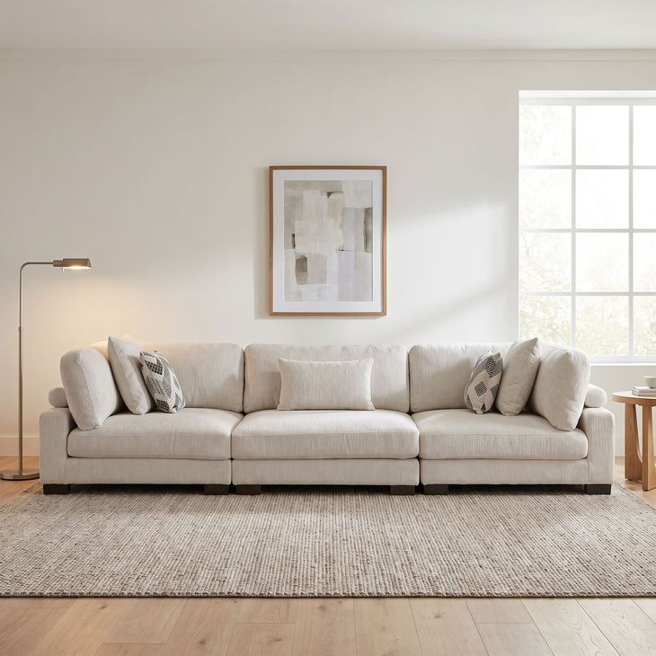 Tinley Beige 135" Sofa