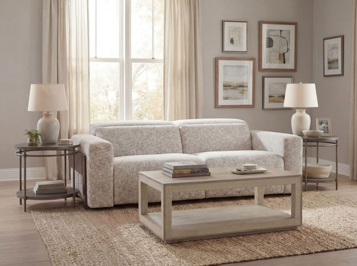 Atlas Odyssey Frost Power Loveseat with Power Headrest