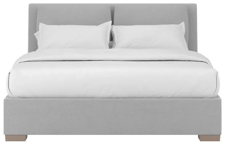 Grant Aluminum Performance Fabric King Upholstered Pillow Back Shelter Bed