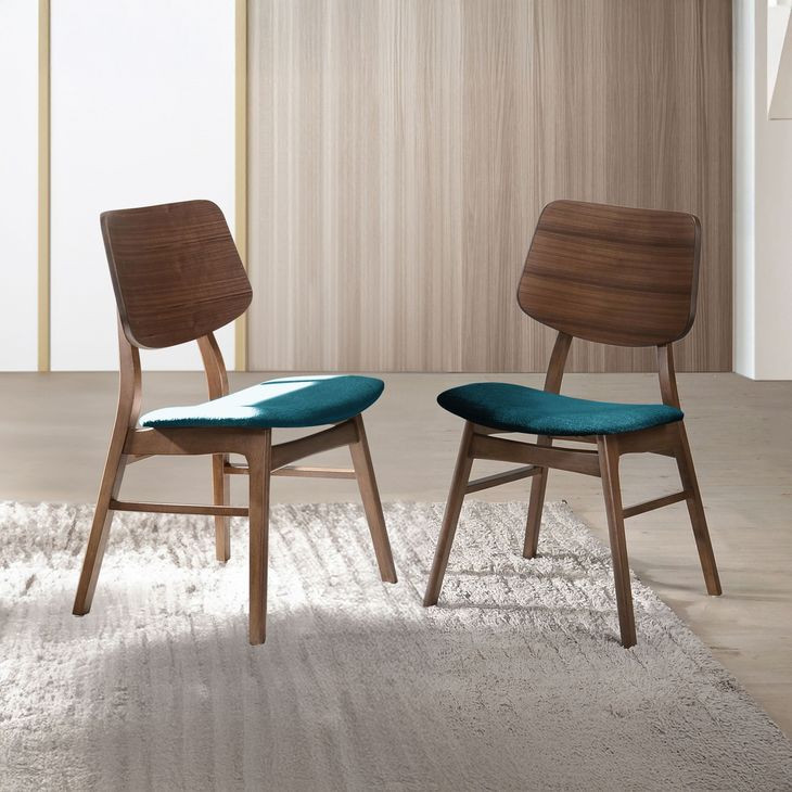 Oscar Teal Upholstered Dining Chair Set of 2