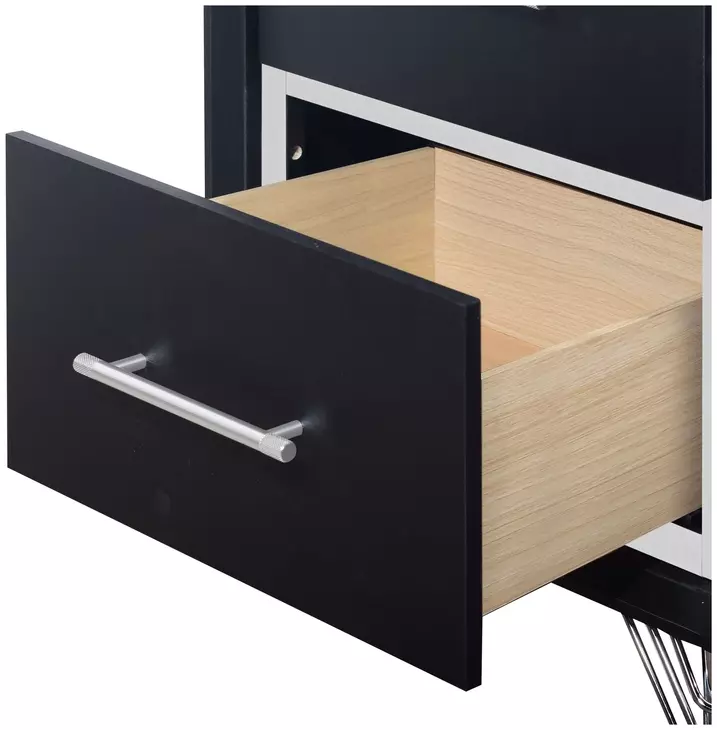 Ava Ebony 2 Drawer Nightstand
