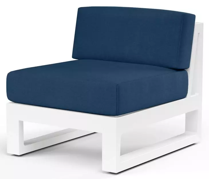 Newport Spectrum Indigo Upholstered Outdoor Armless Club Chair
