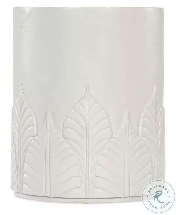 Commerce And Market White Plaster Amelia Round End Table