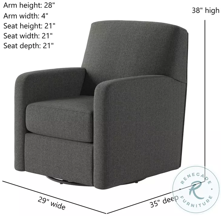 Flash Dance Brady Granite Swivel Glider