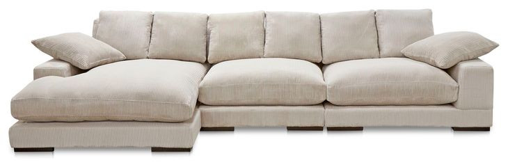Plunge Cappuccino 3 Piece Modular Large Sectional with Pillows