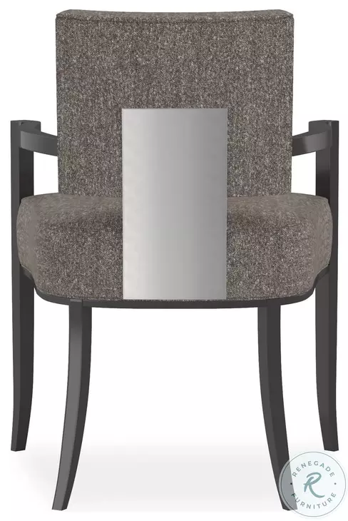 Reserved Seating Gray and Seal Skin Arm Chair