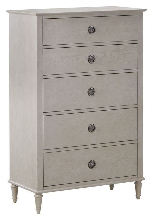 Zest Light Gray and Black Upholstered Panel Bedroom Set with Welt Trim