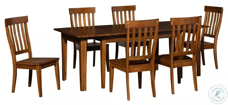 Toluca Rustic Amber Slatback Side Chair Set of 2 from A-America