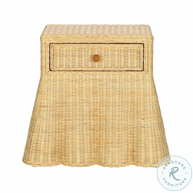 Pentra Natural Rattan 1 Drawer Nightstand