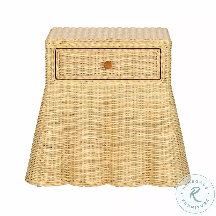 Pentra Natural Rattan 1 Drawer Nightstand