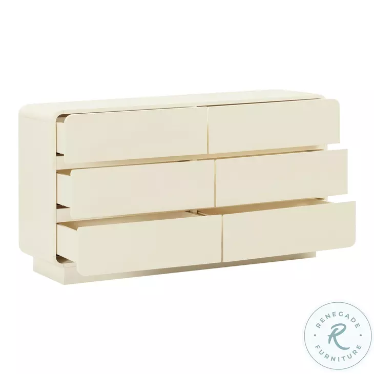 Sagura - 6-Drawer Dresser - Cream