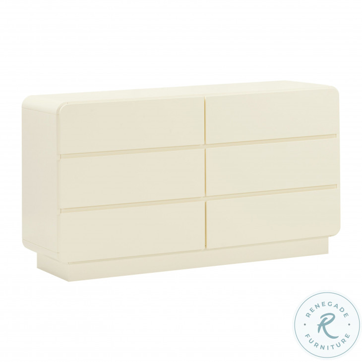 Sagura Cream 6 Drawer Dresser From TOV Coleman Furniture