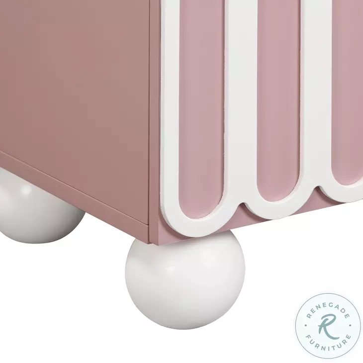 Tori Motif Mauve Nightstand