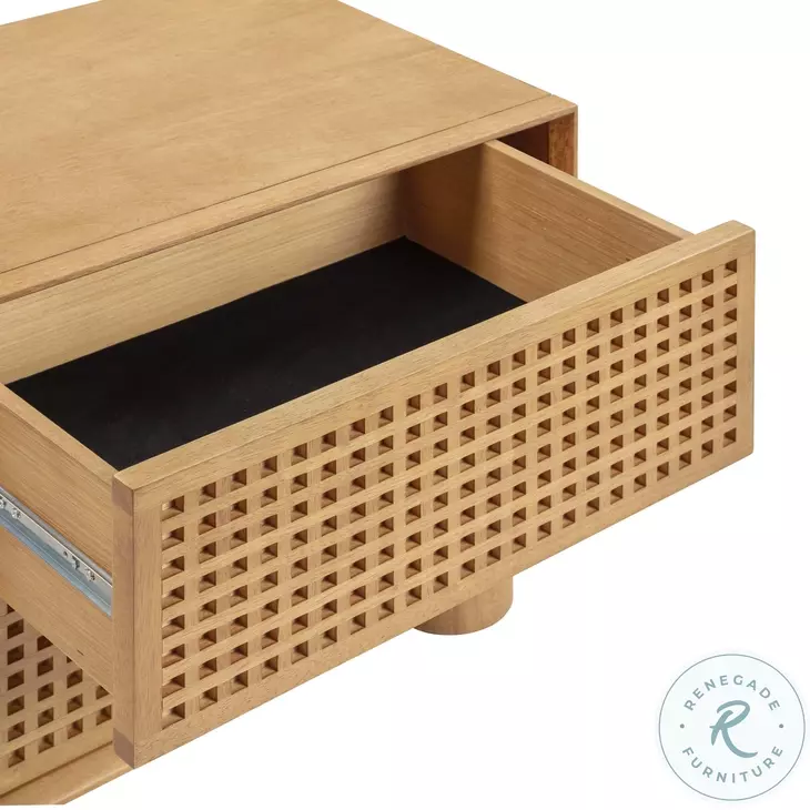 Miles Natural 2 Drawer Nightstand