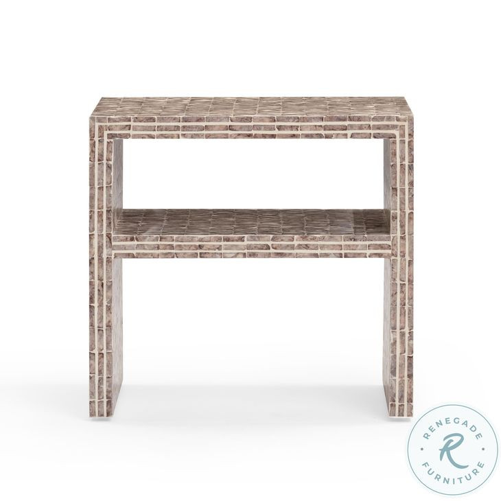 Derry Lavender Capiz Shell 1 Shelve Nightstand