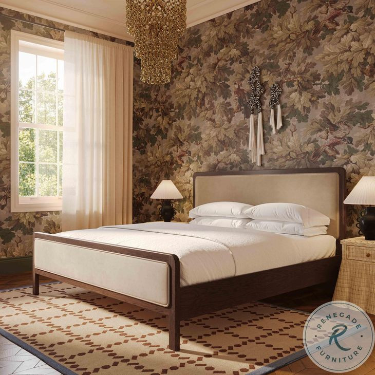 Hella Taupe Velvet Queen Upholstered Bed