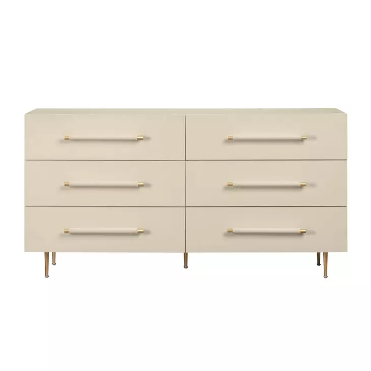 Trident Taupe 6 Drawer Dresser
