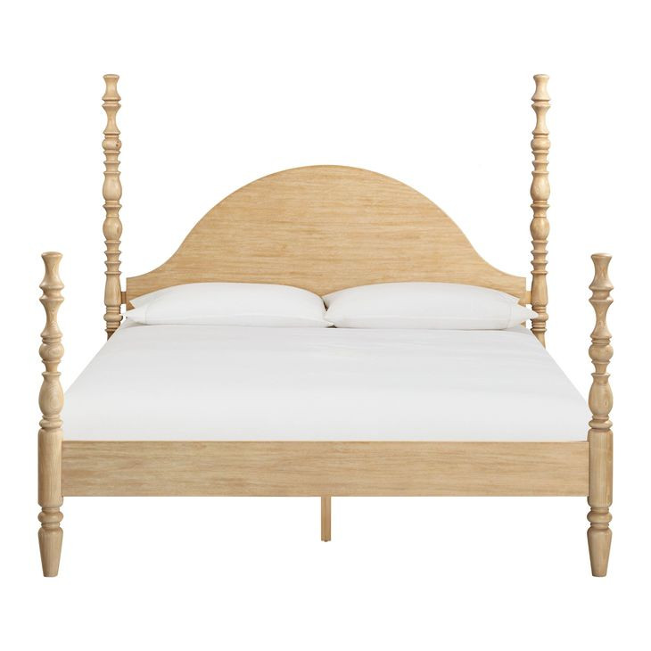 Rosalie Natural King Poster Bed