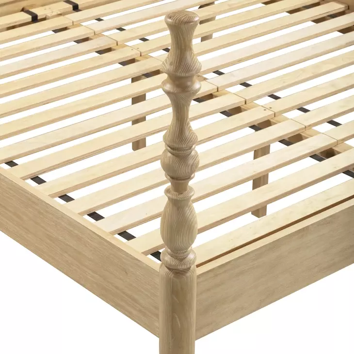 Rosalie Natural King Poster Bed