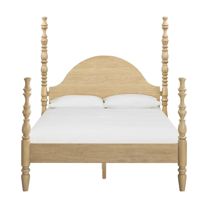 Rosalie Natural Queen Poster Bed