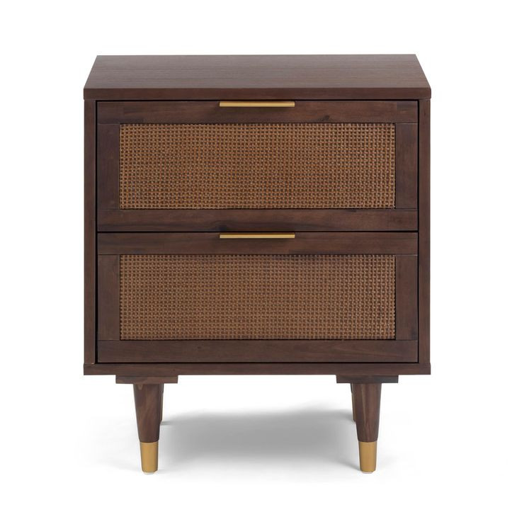 Sierra Dark Chocolate Brown 2 Drawer Nightstand
