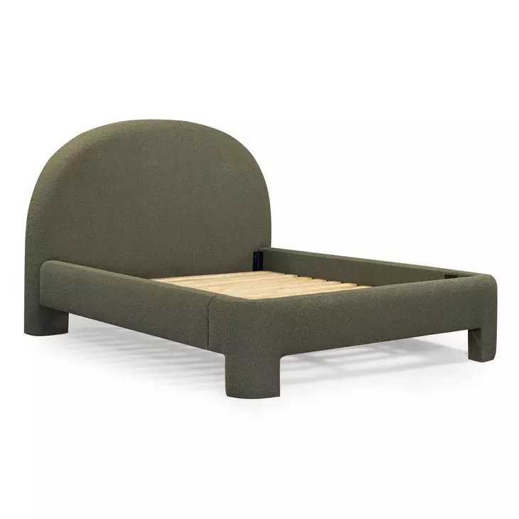 Orphea Kale Green Performance Fabric Upholstered Panel Bedroom Set