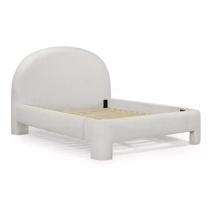 Orphea Off White Performance Fabric Upholstered Panel Bedroom Set