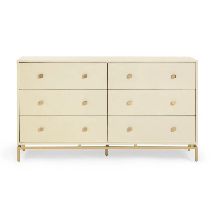 Pesce Cream 6 Drawer Dresser