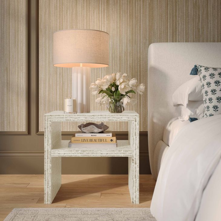 Derry Cream Open Nightstand